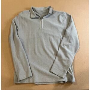 Van Heusen Men’s Light Gray Quarter-Zip Pullover – Size Small